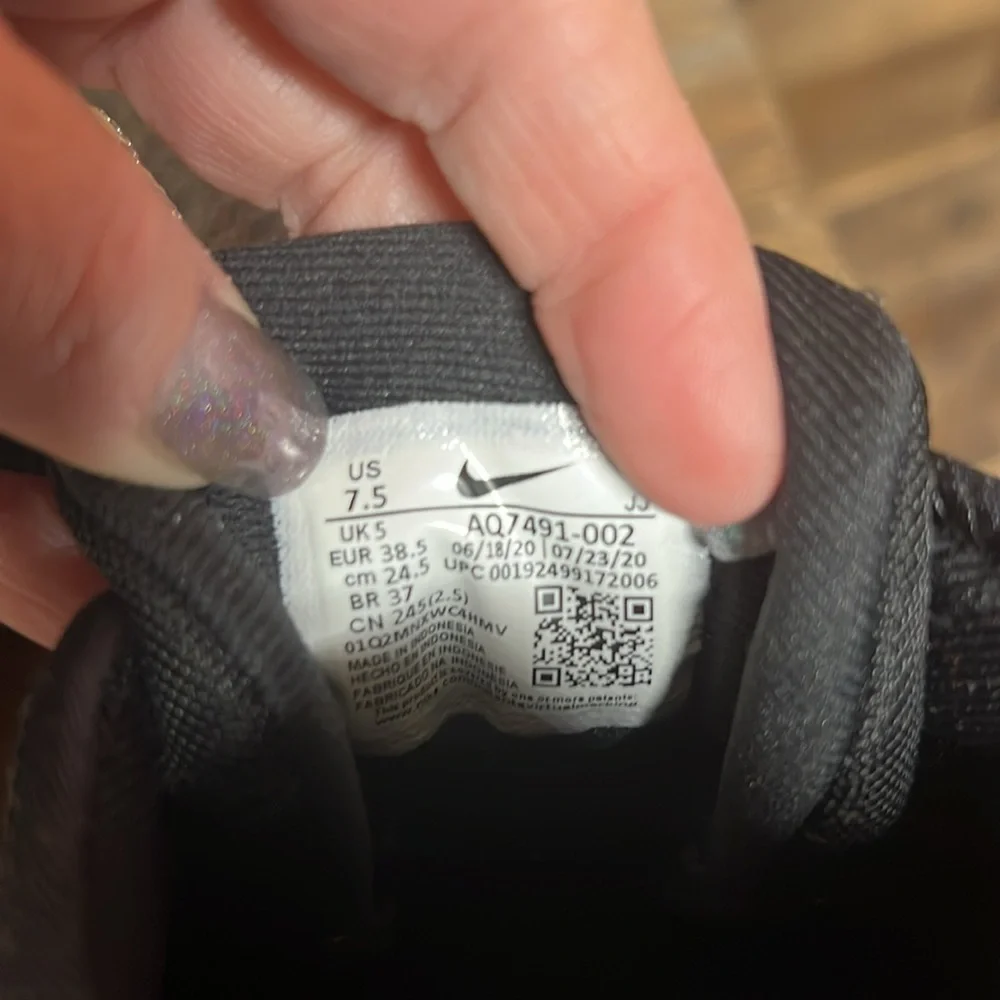 Nike Black Flex Trainer Sneaker Shoes‎ AQ7491-002 Women's Size 7.5